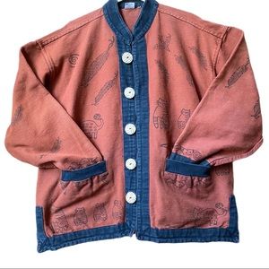Vintage boho cat jacket